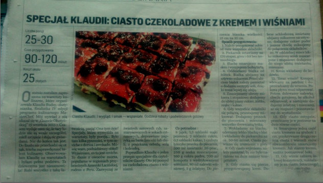Ciasto Klaudi Gazeta Olsztyńska